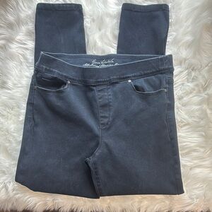 Gloria Vanderbilt Light Black Jeggings with Elastic Waistband and Slim Fit